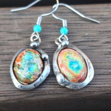 Kolorowe jaspisy - kolczyki