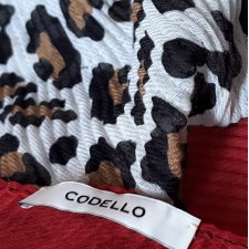 CODELLO duży gnieciony szal pareo  -   drapieżna elegancja - modern boho - miękki oryginalny