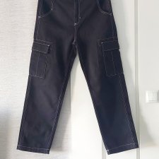 zara bawełniane cargo, wysoki stan