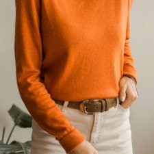 sweterek z bawełny i wełny S