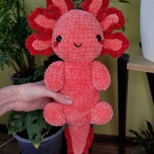 Ręcznie robiony axolotl Amigurumi - Maskotka Handmade