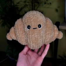 Pluszowy Croissant Maskotka Handmade - Prezent - Rogalik przytulanka