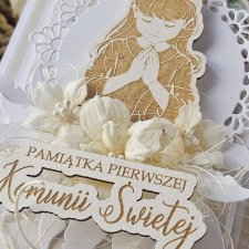 Kartka komunijna dla dziewczynki