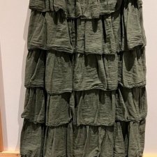 Marta Nederdel cotton green /rundholz