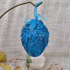 Turkusowa Pisanka Artystyczna - Błękitna Łąka