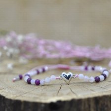 Serce - bransoletka z kamieni naturalnych