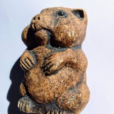 Figurka ceramiczna chomika - Mid-Century German Studio Pottery - Worpsweder Keramik