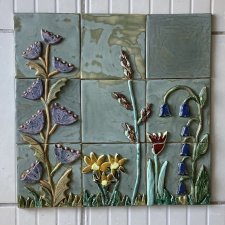 Zestaw kafli ceramicznych "Kwiaty"