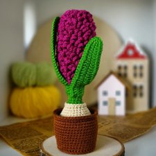 Hiacynt w doniczce, Dekoracja wiosenna, Ozdoba Wielkanocna