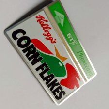 VINTAGE PHONECARD BT - KARTA TELEFONICZNA KOLEKCJONERSKA KELLOGGS CORN FLAKES