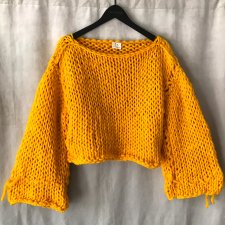 HAND MADE sweterek oversize nowy onesize