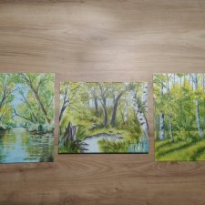 WYPRZEDAŻ KOLEKCJI - ZESTAW RĘCZNIE MALOWANYCH OBRAZÓW - 2 + 1 gratis