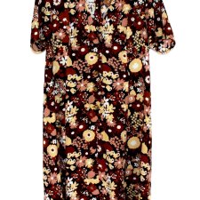 BISTOROWA  sukienka kawiaty PRL hand made L/XL