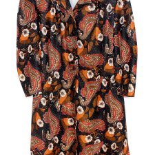 BISTOROWA  sukienka kwiaty PRL XL/XXL