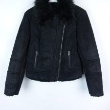 New Look zamszowa kurtka na futerku 12 / 38 petite