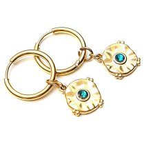 Alloys Collection Coins /blue zircone/ - kolczyki