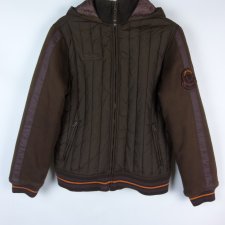 Brave Soul męska przejściowa kurtka z kapturem brąz vintage / M