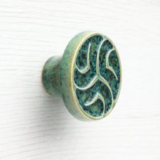 Gałka do mebli zieleń szmaragdowa, wz.18