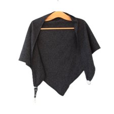Zapinana chusta trójkątna vintage wełna Anja szal