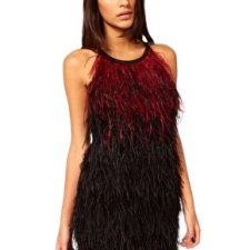 Asos nowa sukienka z piórami (A)