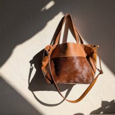 Skórzana torba skóra  z włosem