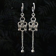 Kolczyki chainmaille stal chirurgiczna industrial punk cyber goth punk