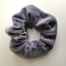 Scrunchie Gumka do Włosów Szary Welur