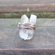 Bryłki lodu - pierścionek regulowany