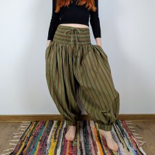 haremki paski - khaki i | nepal | bawełna | etno