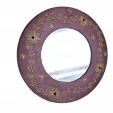 RETRO LUSTERKO haftowana rama 30cm