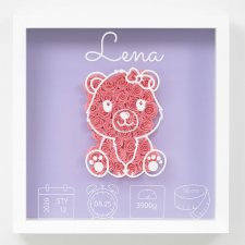 Personalizowana Ramka z Inicjałem 3D i Imieniem PREZENT NA URODZINY