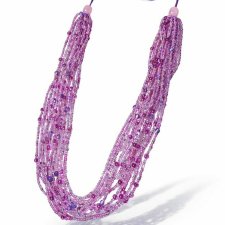 Naszyjnik Multi-Strand "Fioletowa Kaskada" - Wielowarstwowy Blask