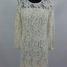 Next koronkowa sukienka przed kolano ecru 10 / 36