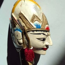 Shri Kandi głowa lalki - TEATR LALEK WAYAG , INDONEZJA  / JAVA , BALI