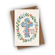 KARTKA NA KOMUNIĘ- PAMIĄTKA PIERWSZEJ KOMUNII ŚWIĘTEJ