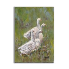 Obraz ręcznie malowany "Gęsi"