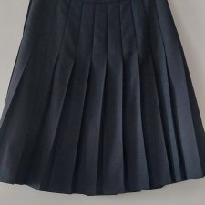 Czarna spódnica midi z zakładkami  vintage  L