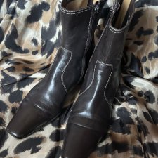 Gritti made in Italy Vintage skórzane botki na suwak rozmiar 38