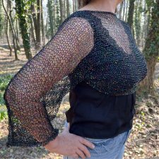 Wyjątkowe, ręcznie robione lśniące bolerko!