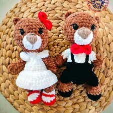 Szydełkowa Para Młoda misie na prezent