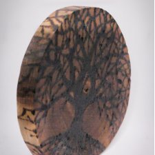 Drewniana ręcznie wypalana podkładka pod kubek “Drzewo Źycia" - prezent handmade, upominek, rękodzieło