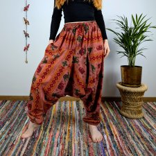 szarawary nomad - czerwone | indie | bawełna | joga boho
