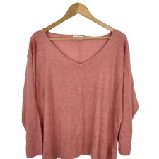 MARKS&SPENCER dzianinowa bluzka z lnem 44 XXL