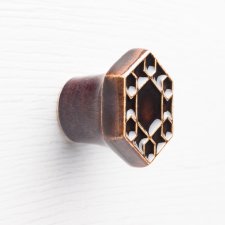 Ceramiczna gałka do mebli ciemnobrązowa, wz.6