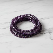 Bransoletka Kryształowa - Głęboki Fiolet (Amethyst Glow)