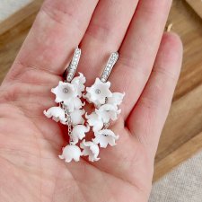 Kolczyki Konwalie – Wiosenna Elegancja (Rodowane z Cyrkoniami)