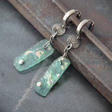 Kolczyki ze szkłem antycznym