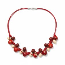 NASZYJNIK FEBOO red & vanilla