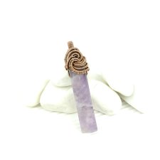 Wisior z ametystem wire wrapping