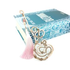 Ozdobna zakładka do książki z opalem wire wrapping